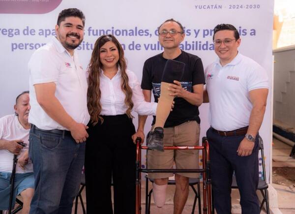 DIF Yucatán entrega apoyos que transforman vidas con prótesis, órtesis y aparatos funcionales