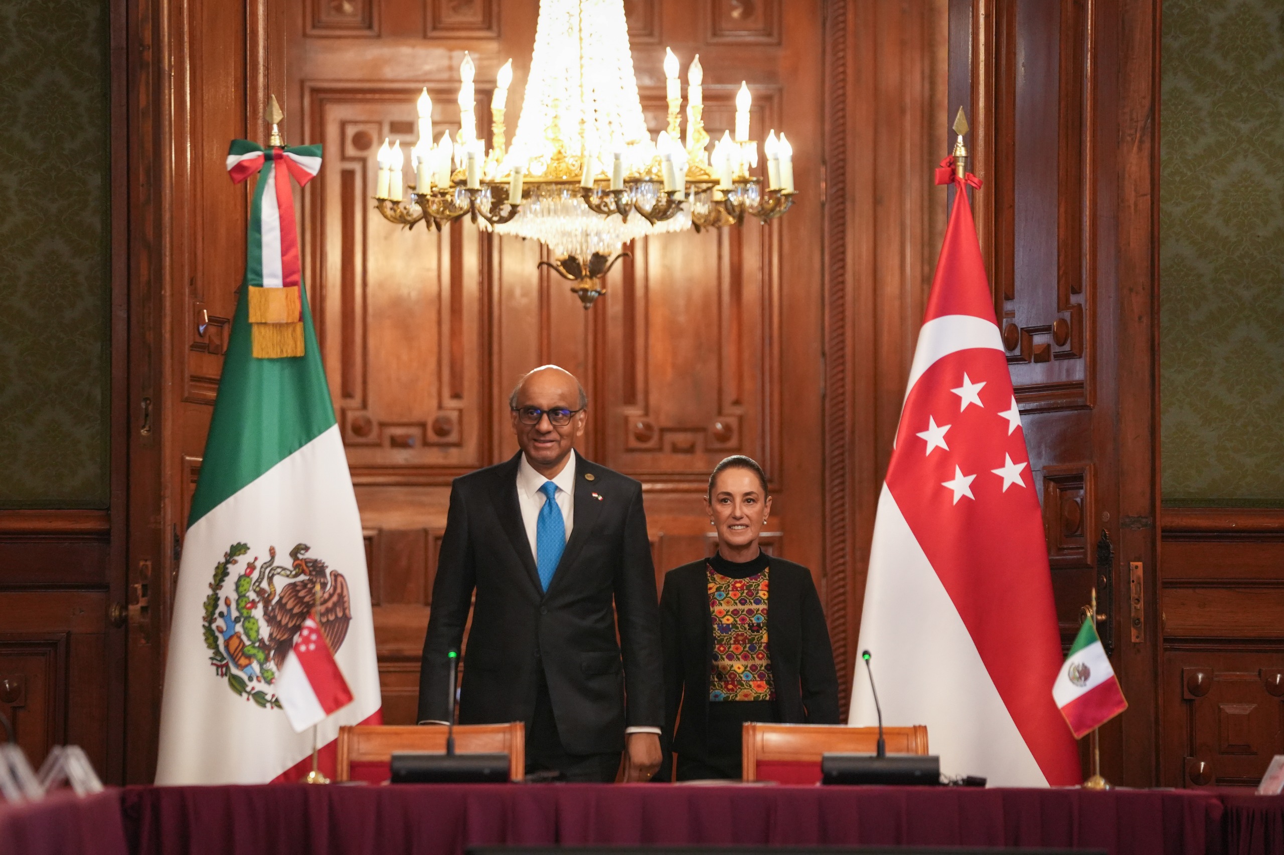 México fortalece su agenda internacional con la visita del presidente de Singapur