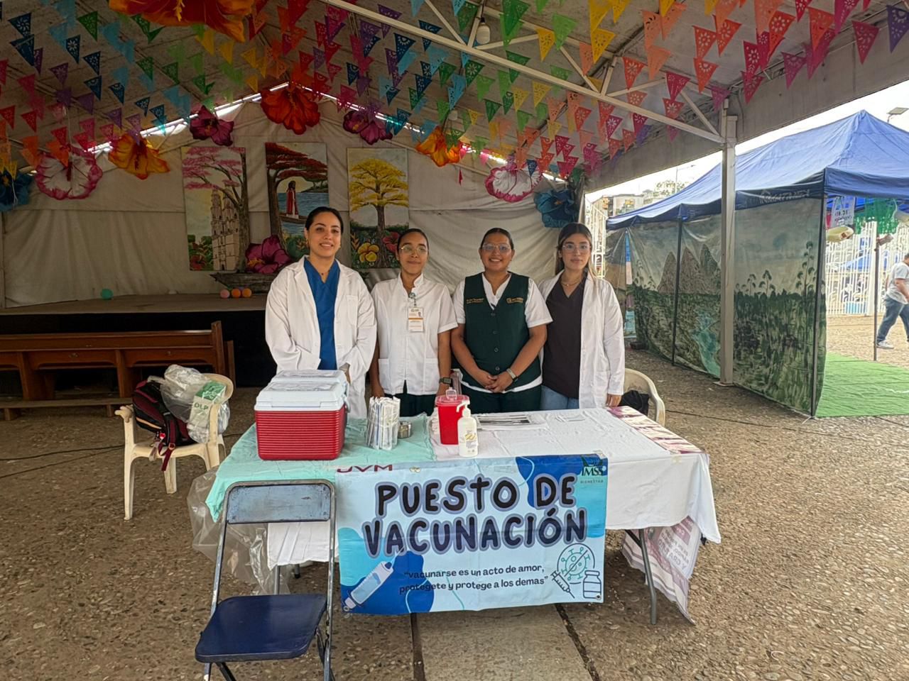 IMSS Bienestar Tabasco y la Diócesis del estado acercan vacunación invernal a comunidades a través de Iglesias y Santuarios