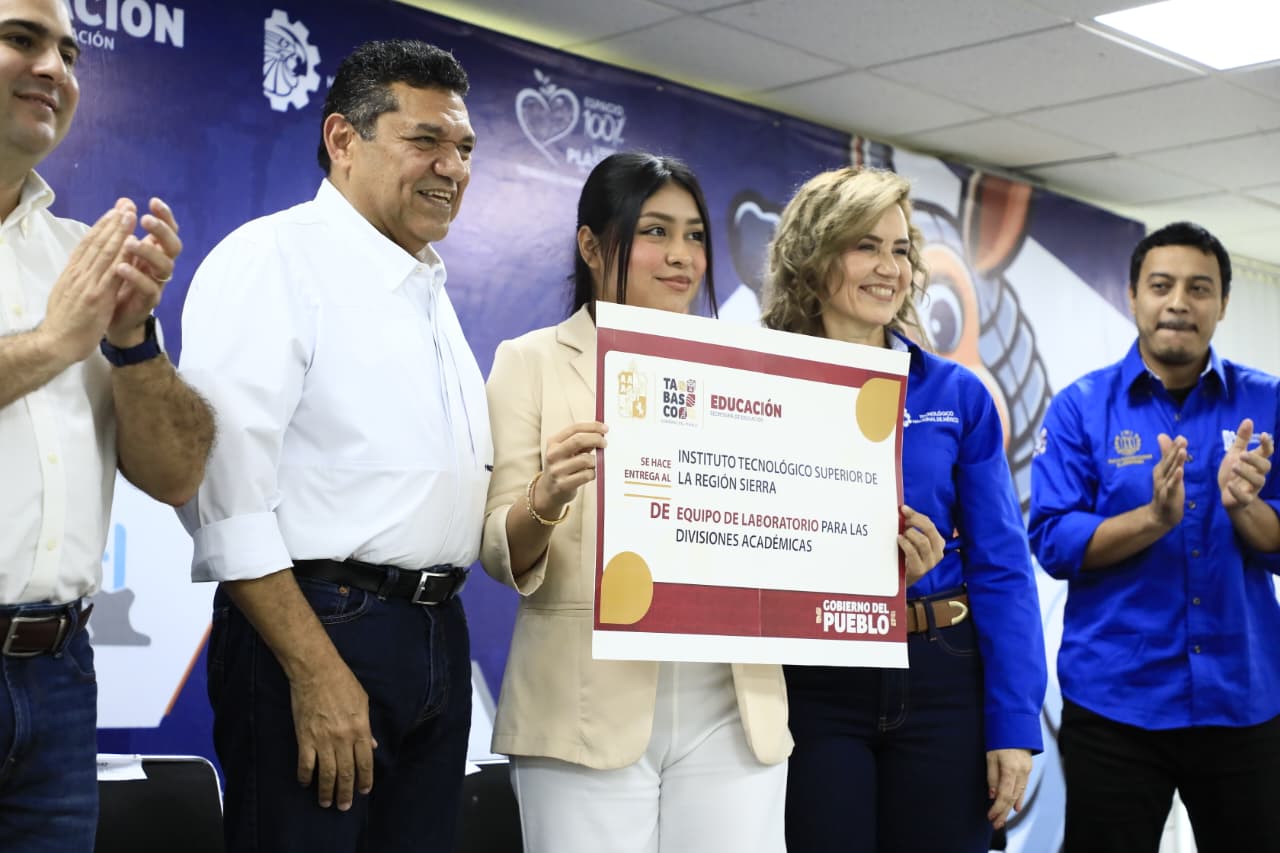 Fortalece Gobierno del Pueblo educación superior; Javier May entrega infraestructura y equipamiento al Tec de la Sierra por más de 12 mdp