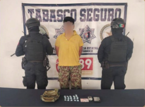 Detienen en Comalcalco a “El Chon” con presunta cocaína