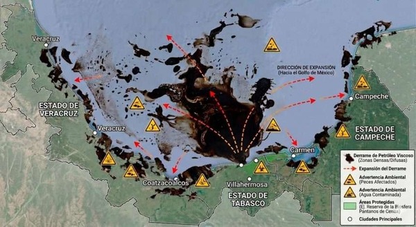 Greenpeace México denuncia derrame petrolero “sin control” en el Golfo de México