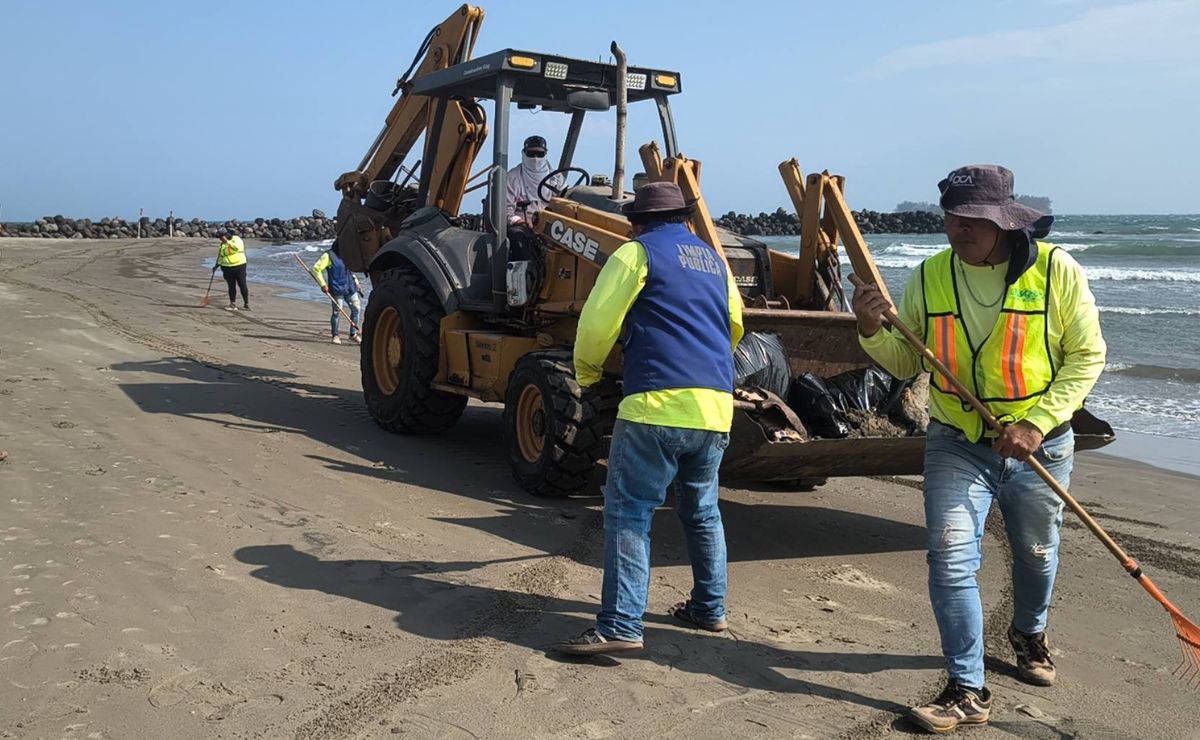 “Ya estamos limpiando”: gobernadora de Veracruz garantiza playas limpias en Semana Santa