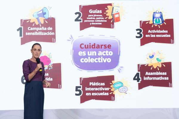 Sheinbaum lanza estrategia nacional para atender la salud emocional de jóvenes
