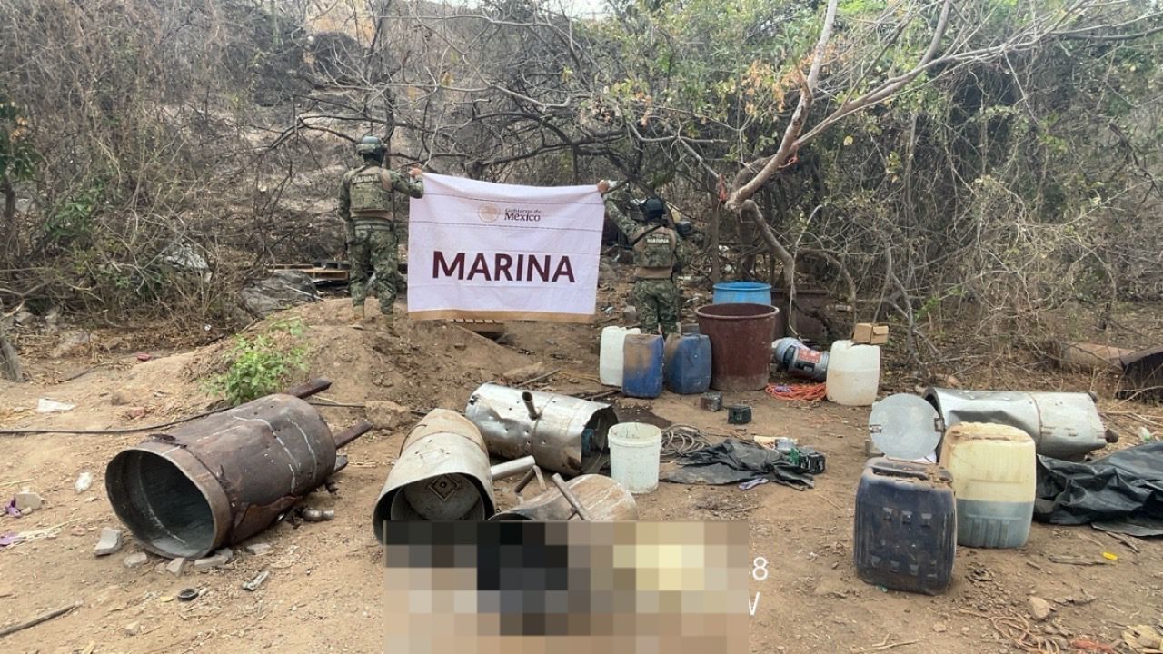 Marina golpea estructura clandestina en Culiacán: desmantela narcolaboratorio y erradica plantío de marihuana