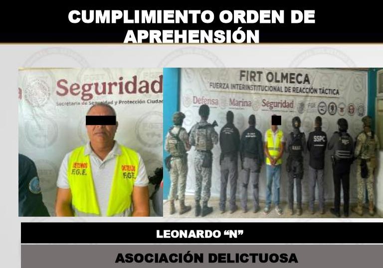 FGE captura a presunto implicado en asociación delictuosa