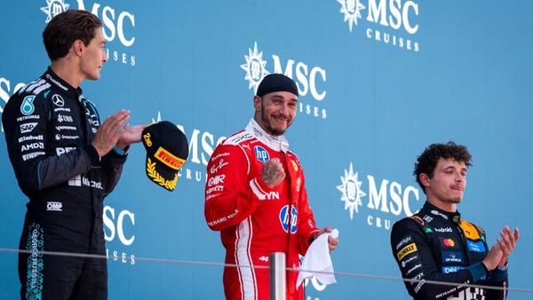 Hamilton le da gran victoria a Ferrari en el GP de Barcelona