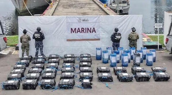 Marina decomisa más de una tonelada de cocaína en Chiapas