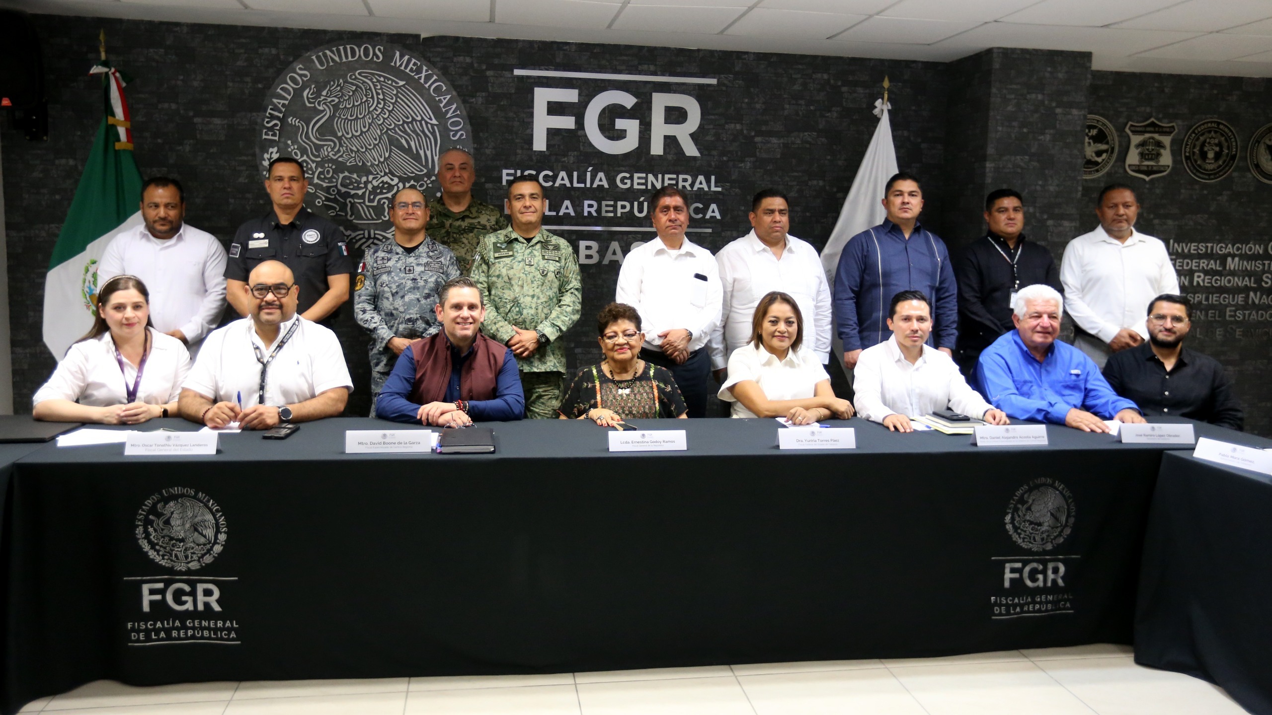 Gabinete de Seguridad de Tabasco fortalece coordinación con la FGR
