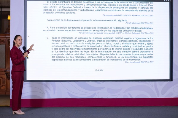 Sheinbaum refuerza la transparencia y limita la reserva de información en el Gobierno