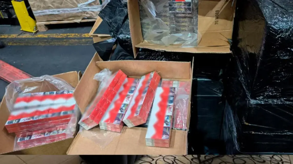 Aseguran más de 5.8 millones de cigarros pirata en el AICM