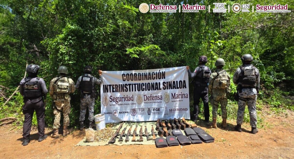 Aseguran armamento y desmantelan laboratorio clandestino en Sinaloa