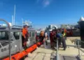 Marina realiza evacuación médica de dos personas en inmediaciones de El Arco, en Cabo San Lucas, Baja California Sur