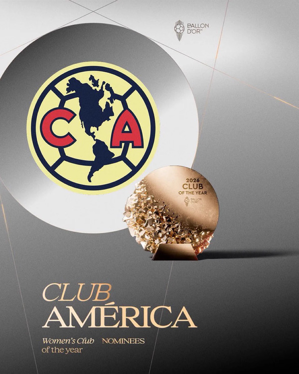 América Femenil hace historia y es nominado a mejor club del año en el Balón de Oro