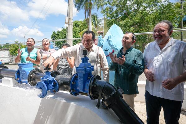 Nuevo sistema de captación mejora abasto de agua para más de 20 mil habitantes de Mérida