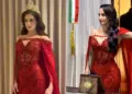 Alcaldesa de Valle de Bravo usó vestido de Fátima Bosch para dar el Grito