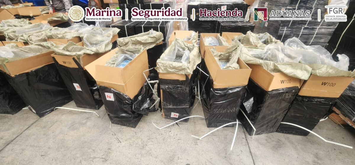 Aseguran casi 3.9 millones de cigarros irregulares en AICM y Lázaro Cárdenas