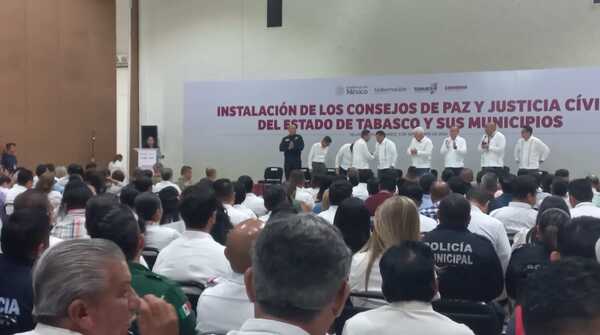 Instalan Consejos de Paz y Justicia Cívica en Tabasco