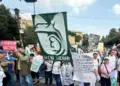 Trabajadores del IMSS marchan en Ciudad Juárez