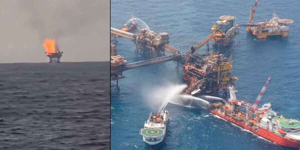 Pemex activa protocolos de emergencia por incendio en plataforma de la Sonda de Campeche